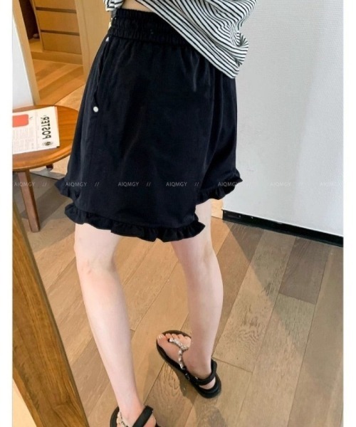 Ritzy(リッツィー)の「ドット柄 × フリル キュロット風ミニスカート(その他パンツ・レディース・ドット/ブラック・M)」の10枚目の写真