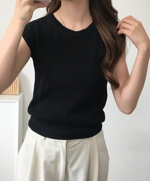RME.(アールエムイー)の「フレンチスリーブサマーニットソー(Tシャツ/カットソー・レディース・イエロー/パープル/グリーン/レッド/ホワイト/カーキ/ブラック/アイボリー・FREE)」の19枚目の写真