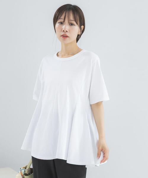 URBAN RESEARCH ROSSO WOMEN(アーバンリサーチ ロッソ)の「PROTAGONISTA ASYMMETRY DESIGN T-SHIRTS(Tシャツ/カットソー・レディース・カーキ/チャコールグレー/ホワイト・FREE)」の10枚目の写真