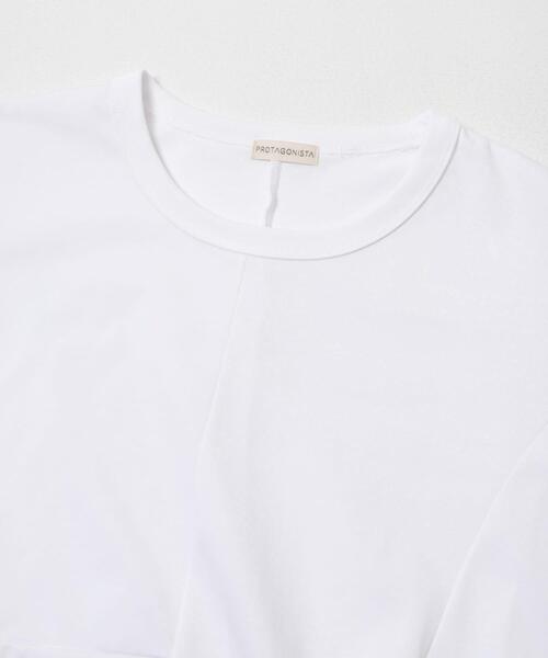 URBAN RESEARCH ROSSO WOMEN(アーバンリサーチ ロッソ)の「PROTAGONISTA ASYMMETRY DESIGN T-SHIRTS(Tシャツ/カットソー・レディース・カーキ/チャコールグレー/ホワイト・FREE)」の15枚目の写真
