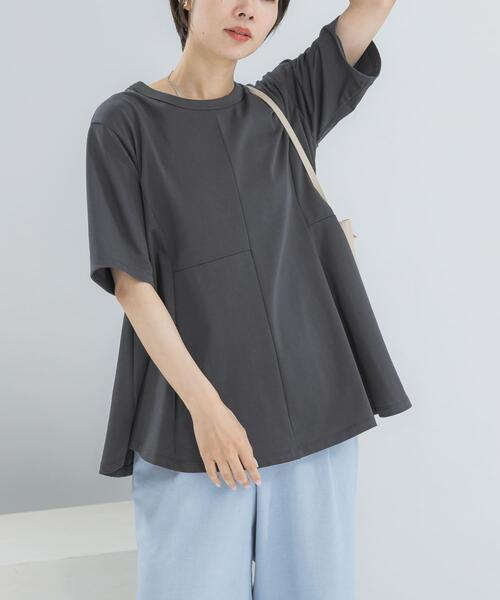URBAN RESEARCH ROSSO WOMEN(アーバンリサーチ ロッソ)の「PROTAGONISTA ASYMMETRY DESIGN T-SHIRTS(Tシャツ/カットソー・レディース・カーキ/チャコールグレー/ホワイト・FREE)」の22枚目の写真