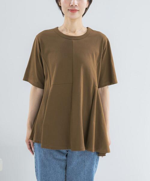 URBAN RESEARCH ROSSO WOMEN(アーバンリサーチ ロッソ)の「PROTAGONISTA ASYMMETRY DESIGN T-SHIRTS(Tシャツ/カットソー・レディース・カーキ/チャコールグレー/ホワイト・FREE)」の4枚目の写真
