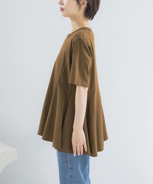 URBAN RESEARCH ROSSO WOMEN(アーバンリサーチ ロッソ)の「PROTAGONISTA ASYMMETRY DESIGN T-SHIRTS(Tシャツ/カットソー・レディース・カーキ/チャコールグレー/ホワイト・FREE)」の5枚目の写真