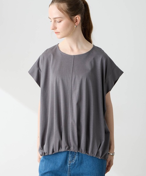 LE SOUK HOLIDAY（ルスークホリデー）の「イージーエレガンスブラウスバルーンTシャツ（シャツ/ブラウス・レディース・オフホワイト/チャコールグレー/ブルー・M/L）」の2枚目の写真