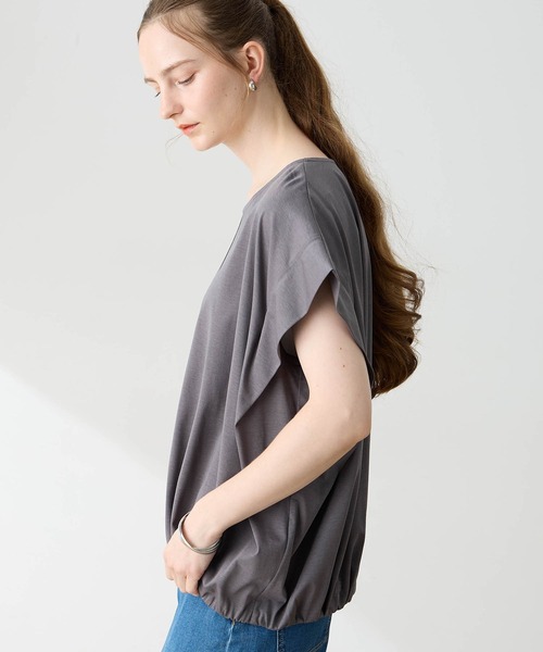 LE SOUK HOLIDAY（ルスークホリデー）の「イージーエレガンスブラウスバルーンTシャツ（シャツ/ブラウス・レディース・オフホワイト/チャコールグレー/ブルー・M/L）」の12枚目の写真
