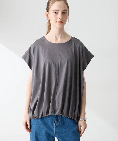 LE SOUK HOLIDAY（ルスークホリデー）の「イージーエレガンスブラウスバルーンTシャツ（シャツ/ブラウス・レディース・オフホワイト/チャコールグレー/ブルー・M/L）」の9枚目の写真