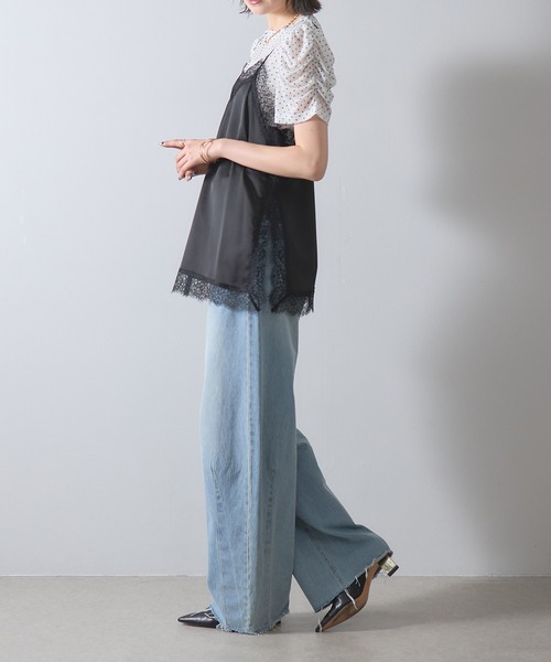 each(イーチ)の「シアードットパフスリーブTシャツ(Tシャツ/カットソー・レディース・グレー/ブラック/ホワイト・FREE)」の13枚目の写真