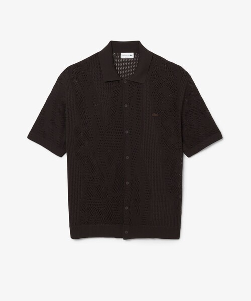 LACOSTE(ラコステ)の「レースニットクロコダイル シアーシャツ(シャツ/ブラウス・メンズ・ブラウン・2/4/3/5)」の7枚目の写真