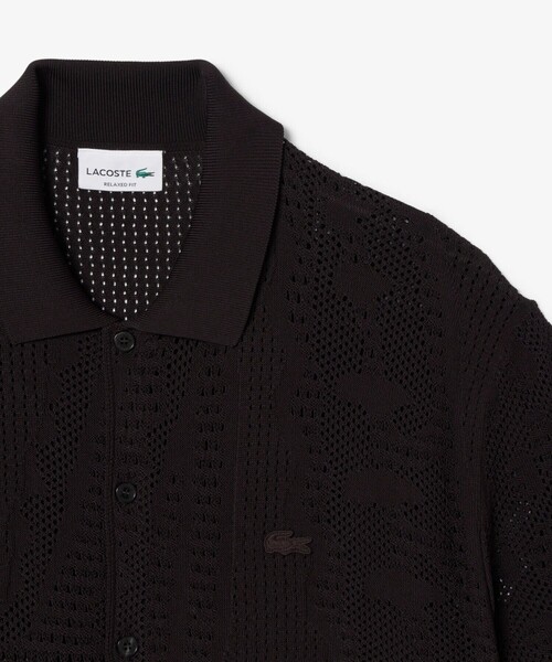 LACOSTE(ラコステ)の「レースニットクロコダイル シアーシャツ(シャツ/ブラウス・メンズ・ブラウン・2/4/3/5)」の6枚目の写真