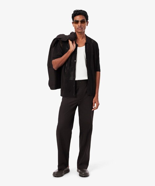 LACOSTE(ラコステ)の「レースニットクロコダイル シアーシャツ(シャツ/ブラウス・メンズ・ブラウン・2/4/3/5)」の4枚目の写真