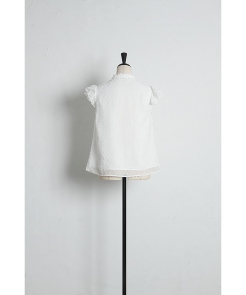 tocco closet(トッコ クローゼット)の「ネックフリルリボン付きドビードットフレアスリーブブラウス(シャツ/ブラウス・レディース・オフホワイト/ブラック・M)」の21枚目の写真