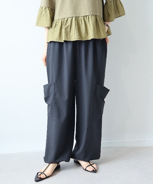 leswel（レスウェル）の「【M/L】イージーカーゴパンツ（その他パンツ・レディース・ブラック/ベージュ/カーキ・M/L）」の8枚目の写真