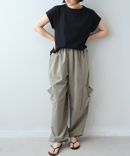 leswel（レスウェル）の「【M/L】イージーカーゴパンツ（その他パンツ・レディース・ブラック/ベージュ/カーキ・M/L）」の9枚目の写真