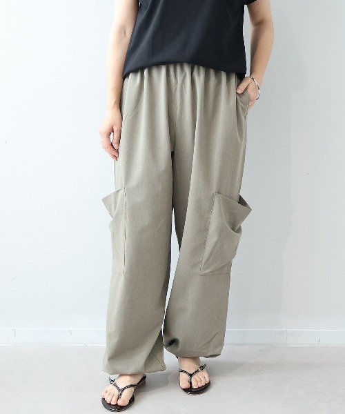 leswel（レスウェル）の「【M/L】イージーカーゴパンツ（その他パンツ・レディース・ブラック/ベージュ/カーキ・M/L）」の4枚目の写真