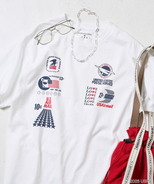 セール】GOOD ROCK SPEED/グッドロックスピード USPS T-SHIRT/ロゴT