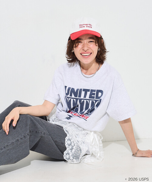 FREAK'S STORE（フリークスストア）の「GOOD ROCK SPEED/グッドロックスピード USPS T-SHIRT/ロゴTシャツ（Tシャツ/カットソー・レディース・オフホワイト/グレー/ホワイト/ライトグレー・FREE）」の10枚目の写真