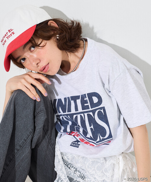 FREAK'S STORE（フリークスストア）の「GOOD ROCK SPEED/グッドロックスピード USPS T-SHIRT/ロゴTシャツ（Tシャツ/カットソー・レディース・オフホワイト/グレー/ホワイト/ライトグレー・FREE）」の19枚目の写真