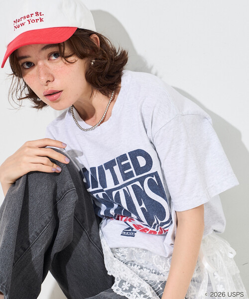 FREAK'S STORE（フリークスストア）の「GOOD ROCK SPEED/グッドロックスピード USPS T-SHIRT/ロゴTシャツ（Tシャツ/カットソー・レディース・オフホワイト/グレー/ホワイト/ライトグレー・FREE）」の20枚目の写真