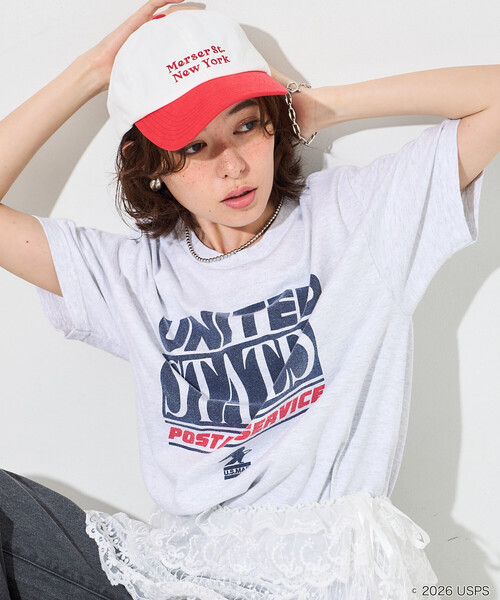 FREAK'S STORE（フリークスストア）の「GOOD ROCK SPEED/グッドロックスピード USPS T-SHIRT/ロゴTシャツ（Tシャツ/カットソー・レディース・オフホワイト/グレー/ホワイト/ライトグレー・FREE）」の22枚目の写真