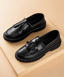 フリンジ タッセル 厚底 ローファー