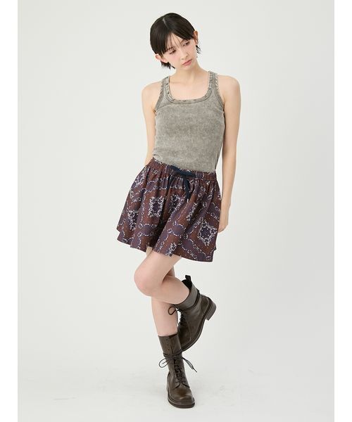 LILY BROWN(リリーブラウン)の「レイヤードフレアミニスカショーパン(スカート・レディース・ブルー/グレー/ブラウン・1/0)」の15枚目の写真