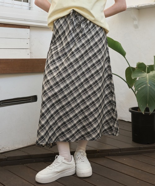 Birthday room（バースデイルーム）の「サマーチェックロングSK/Summer Check Long Skirt（スカート・レディース・ブルー/ブラック・FREE）」の16枚目の写真