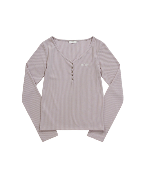 ASON（アズオン）の「WISH RIBBED BUTTON TEE / PINK（Tシャツ/カットソー・レディース・その他・FREE）」の2枚目の写真