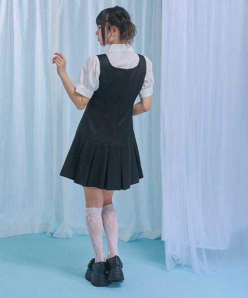 DearMyLoveRose(ディアマイラブローズ)の「ビッグリボンタックミニジャンスカワンピース【大きいサイズあり】(ワンピース・レディース・ブラック/グレー・LL~3L/L~LL/M-L)」の3枚目の写真