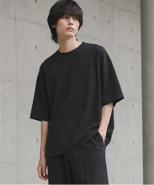 B.I.D.(ビーアイディー)の「《Bd》梨地 ビッグシルエット クルーネックTシャツ(Tシャツ/カットソー・メンズ・ブラック/ブルー/グレー系・LARGE/MEDIUM)」の1枚目の写真