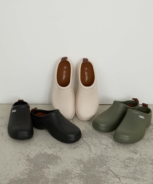 BONLECILL Marche(ボンルシールマルシェ)の「【BONLECILL Marche】《超軽量》EVAスリッポン サボサンダル モックシューズ(スリッポン・レディース・ベージュ/ブラック/グリーン系1・L/M)」の1枚目の写真