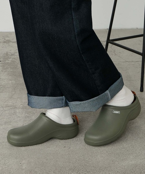 BONLECILL Marche(ボンルシールマルシェ)の「【BONLECILL Marche】《超軽量》EVAスリッポン サボサンダル モックシューズ(スリッポン・レディース・ベージュ/ブラック/グリーン系1・L/M)」の4枚目の写真