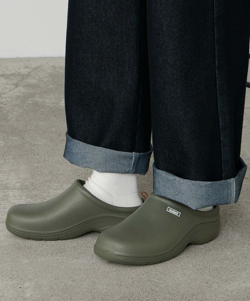 BONLECILL Marche(ボンルシールマルシェ)の「【BONLECILL Marche】《超軽量》EVAスリッポン サボサンダル モックシューズ(スリッポン・レディース・ベージュ/ブラック/グリーン系1・L/M)」の5枚目の写真
