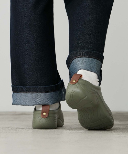 BONLECILL Marche(ボンルシールマルシェ)の「【BONLECILL Marche】《超軽量》EVAスリッポン サボサンダル モックシューズ(スリッポン・レディース・ベージュ/ブラック/グリーン系1・L/M)」の7枚目の写真