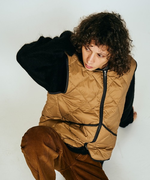 TOWNCRAFT(タウンクラフト)の「TOWNCRAFT / タウンクラフト QUILTING LIGHT DOWN VEST キルティング ライトダウンベスト(ダウンベスト・メンズ・ブラック/ブラウン/オリーブ・MEDIUM/LARGE)」の5枚目の写真