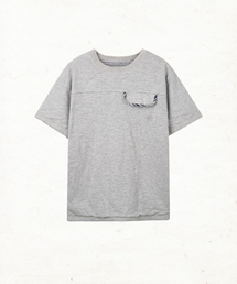 DD reversible stripe pocket tee (GREY)