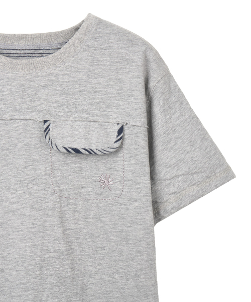 DANDEL（ダンデル）の「DD reversible stripe pocket tee (GREY)（Tシャツ/カットソー・レディース・その他・1/2）」の4枚目の写真