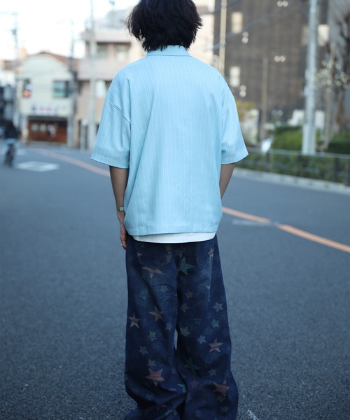 HOOK(フック)の「HOOK -original- フードキャラクターストライプ半袖シャツ(シャツ/ブラウス・メンズ・ブルー/ブラック・XL/M/L)」の19枚目の写真