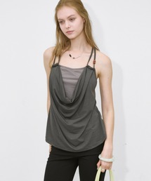 Layered Cowl Drape Tops / レイヤードカウルドレープトップス