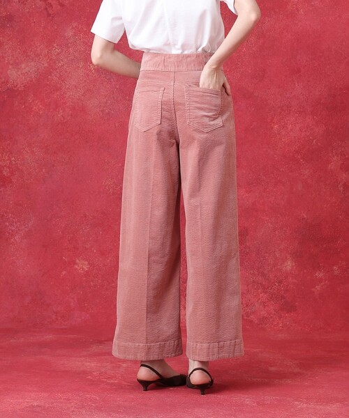 LOULOU WILLOUGHBY（ルルウィルビー）の「ハイウエストコーデュロイパンツ（その他パンツ・レディース・アイボリー/ピンク・2/1）」の17枚目の写真