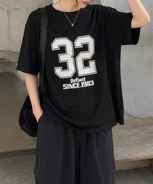 《配色・スポーティ》フロッキーナンバーTシャツ/カジュアル×ストリート/春夏/全3色