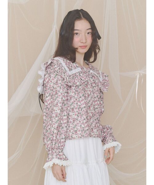 merry jenny（メリージェニー）の「frilly セーラーカラーブラウス（シャツ/ブラウス・レディース・オフホワイト/ピンク/ブラウン・FREE）」の10枚目の写真