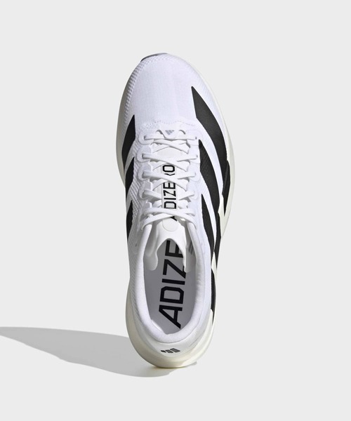 adidas(アディダス)の「アディゼロ EVO SL ウーブン / Adizero EVO SL WOVEN / ランニングシューズ / アディダス adidas(スニーカー・メンズ・ホワイト×ブラック・29.0cm/28.5cm/25.5cm/26.0cm/27.0cm/26.5cm/27.5cm/28.0cm/24.5cm/25.0cm)」の2枚目の写真
