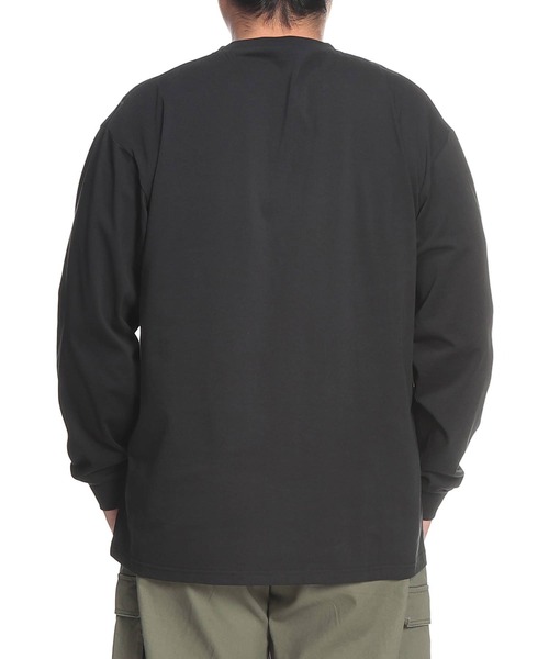 B&T CLUB(ビーティークラブ)の「Tシャツ 長袖 メンズ 大きいサイズ コットン100% プリント CHILLY CLIMATE クルーネック カットソー B&T CLUB (ビーアンドティークラブ)(Tシャツ/カットソー・メンズ・ブラック/ホワイト・X2(4L~5L)/X1(3L~4L))」の21枚目の写真