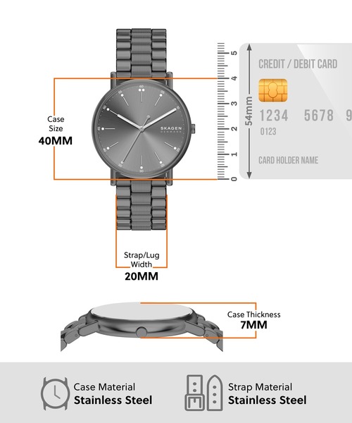 SKAGEN(スカーゲン)の「スカーゲン 腕時計 メンズ アナログ ステンレス SKW6951(アナログ腕時計・メンズ・チャコールグレー・FREE)」の9枚目の写真