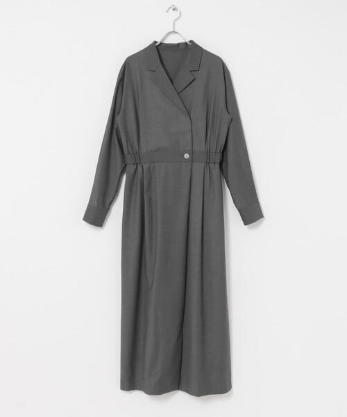 URBAN RESEARCH ROSSO WOMEN(アーバンリサーチ ロッソ)の「カシュクールデザインウーステッドワンピース(ワンピース・レディース・モカ/ブラウン/グレー・36/38)」の9枚目の写真