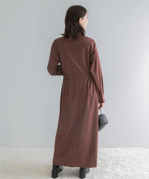 URBAN RESEARCH ROSSO WOMEN(アーバンリサーチ ロッソ)の「カシュクールデザインウーステッドワンピース(ワンピース・レディース・モカ/ブラウン/グレー・36/38)」の19枚目の写真