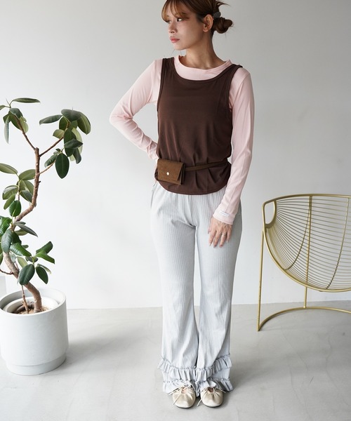 SANSeLF（サンセルフ）の「【SANSeLF】レイヤードデザイントップス saw26a018（その他トップス・レディース・ピンク/ブルー・FREE）」の7枚目の写真