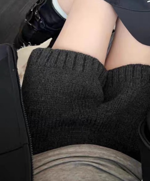 LAC-VERT(ラック・ヴェール)の「ニットショートパンツ(その他パンツ・レディース・グレー/ブラウン/チャコールグレー/ブラック・FREE)」の5枚目の写真