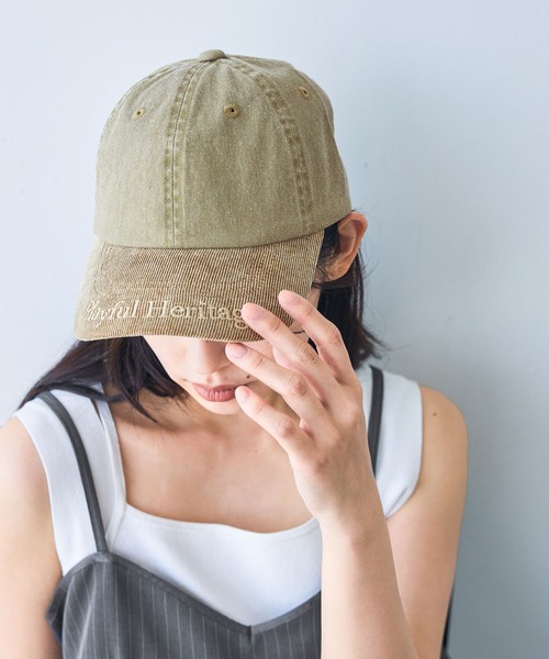 JEANASIS(ジーナシス)の「ツイルコールCAP/1055066(キャップ・レディース・ライトベージュ/ブラック/レッド・FREE)」の3枚目の写真