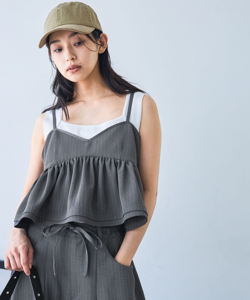 JEANASIS(ジーナシス)の「ツイルコールCAP/1055066(キャップ・レディース・ライトベージュ/ブラック/レッド・FREE)」の5枚目の写真